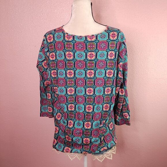 Kim Rogers Printed Top XL - Picture 4 of 7